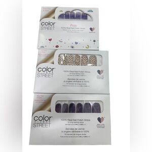 Color Street Nail Polish Strips lot of 3 retired hard to find Safari Chic